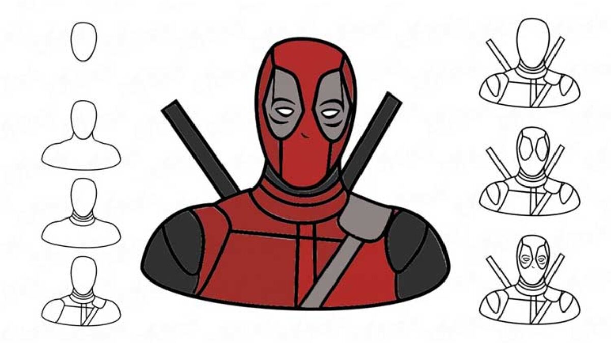 How To Draw Deadpool From Marvel Comics Step Y Step