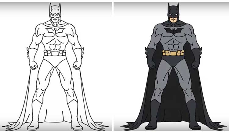 batman body drawing