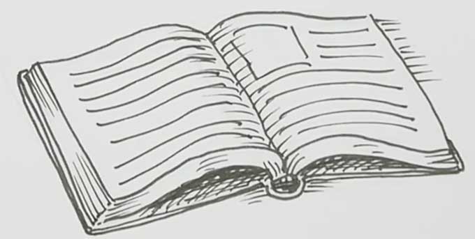 How to draw a book