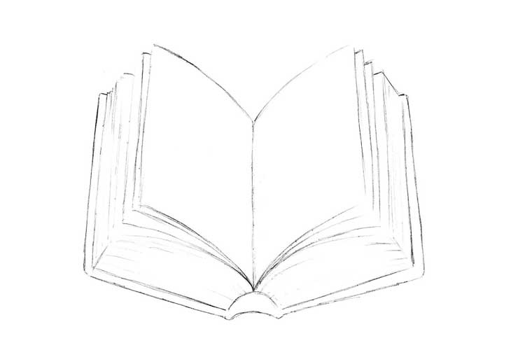 How to draw a book