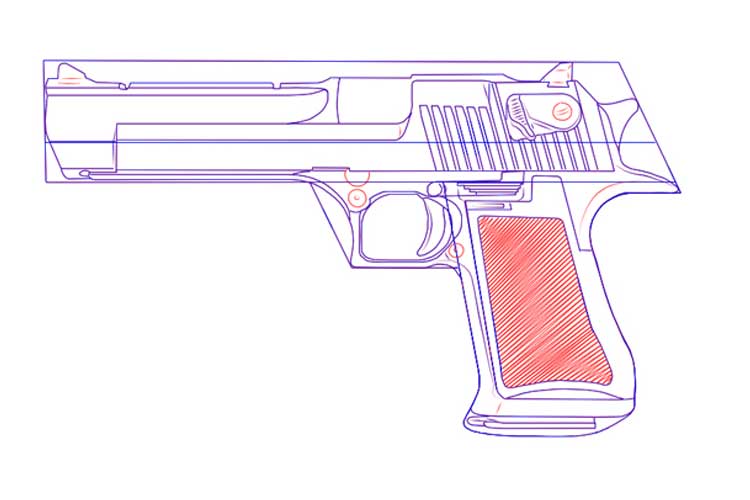 Как рисовать desert eagle