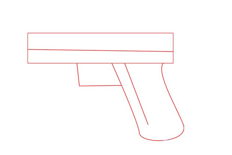 How to draw a gun Step by Step on paper and cartoon gun