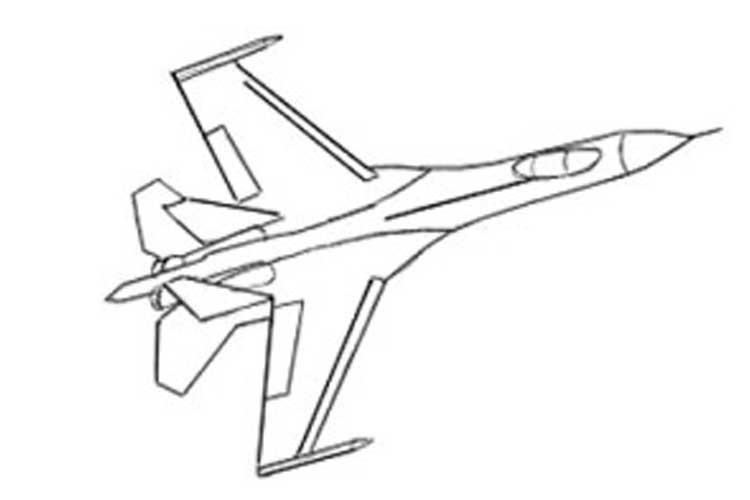 How to draw a jet easy step by step, a jet fighter for beginners