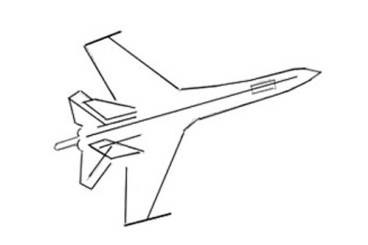 How to draw a jet easy step by step a jet fighter for