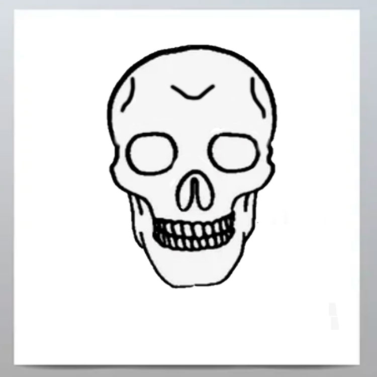 How to draw a skull