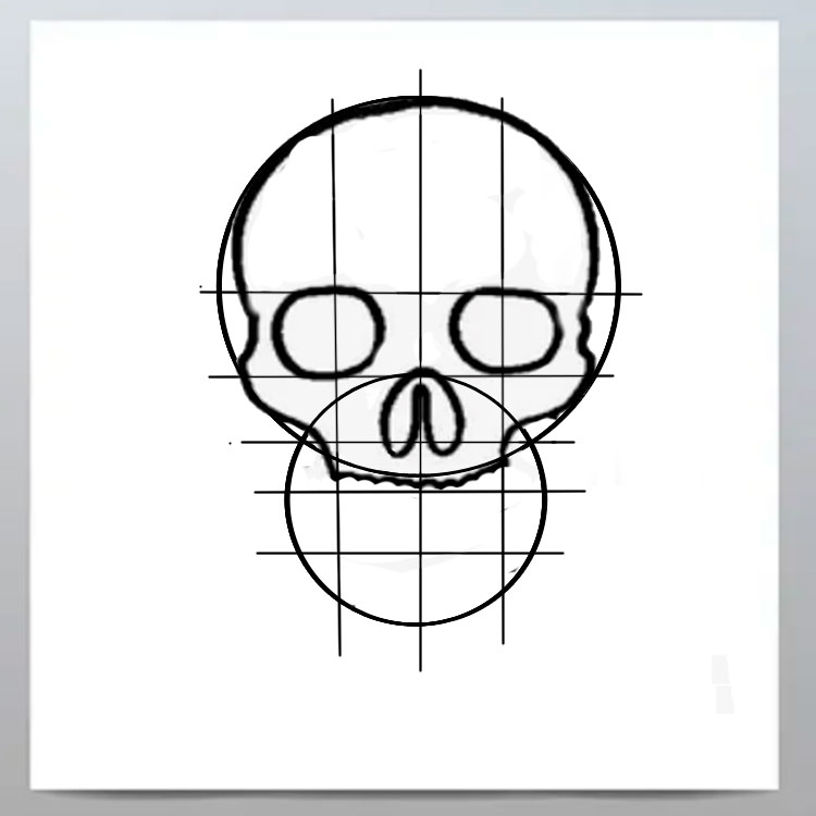 How to draw a skull