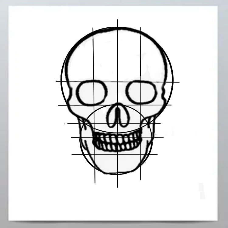 How to draw a skull