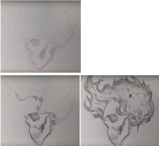 How to draw a skull 
