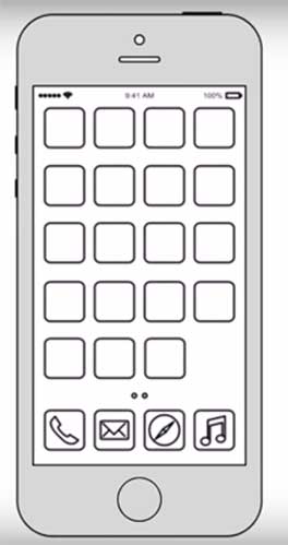 Как нарисовать телефон с приложениями