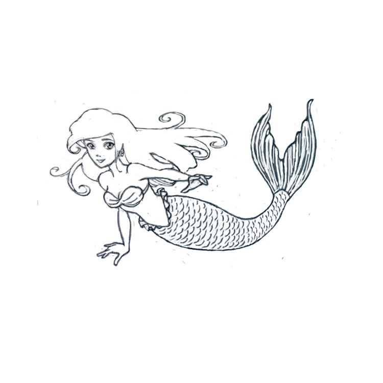 How to draw a mermaid