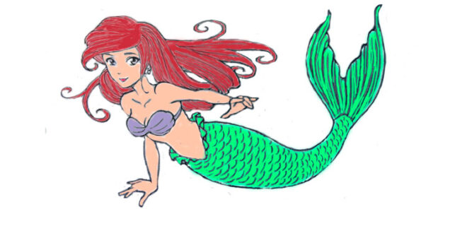 How to draw a mermaid