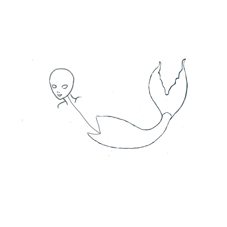 How to draw a mermaid