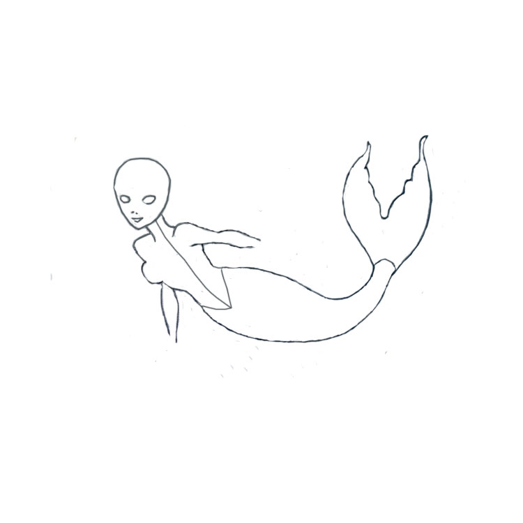 How to draw a mermaid