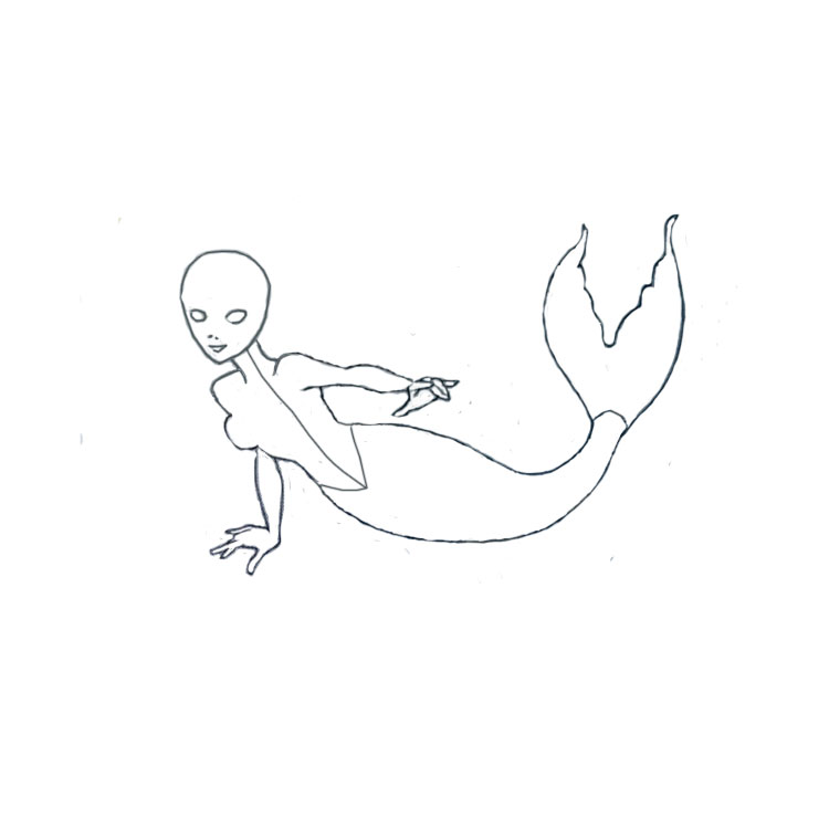How to draw a mermaid