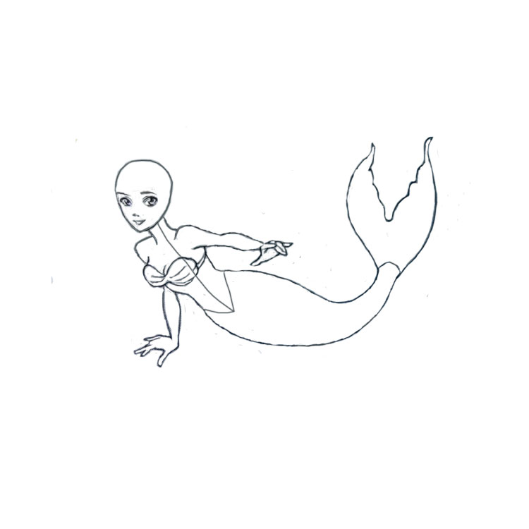 How to draw a mermaid