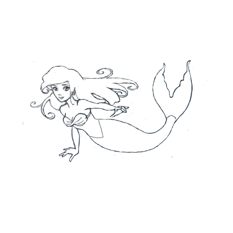 How to draw a mermaid
