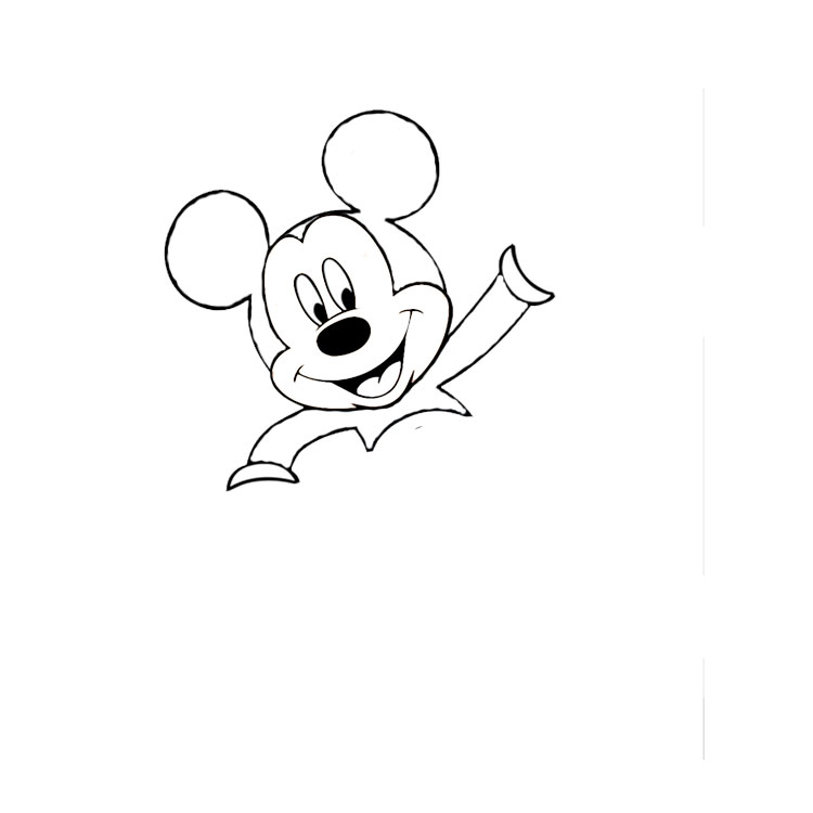 How to draw Mickey mouse