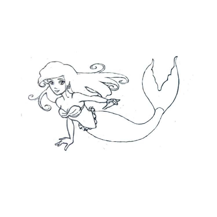 How to draw a mermaid