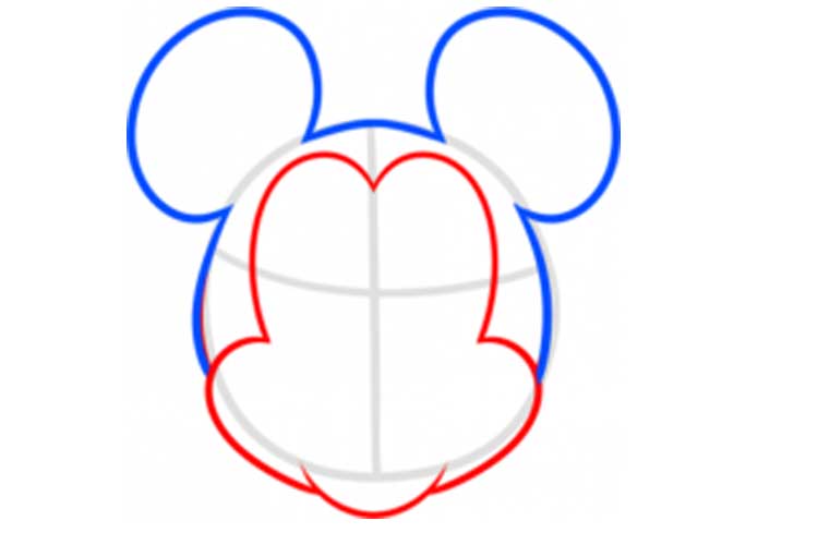 How to draw Mickey Mouse Bright Pictures with Color in