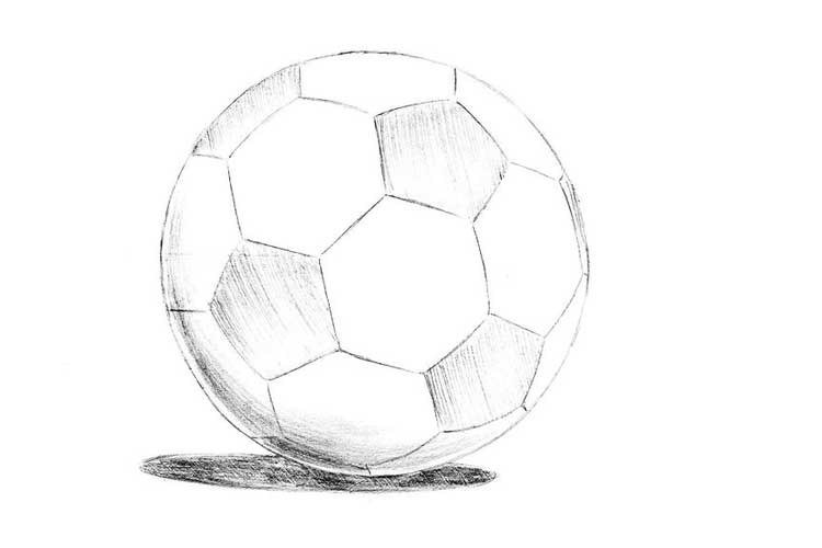 How to draw a soccer ball 