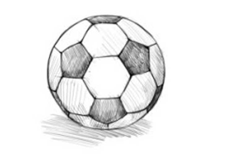 How to draw a soccer ball 