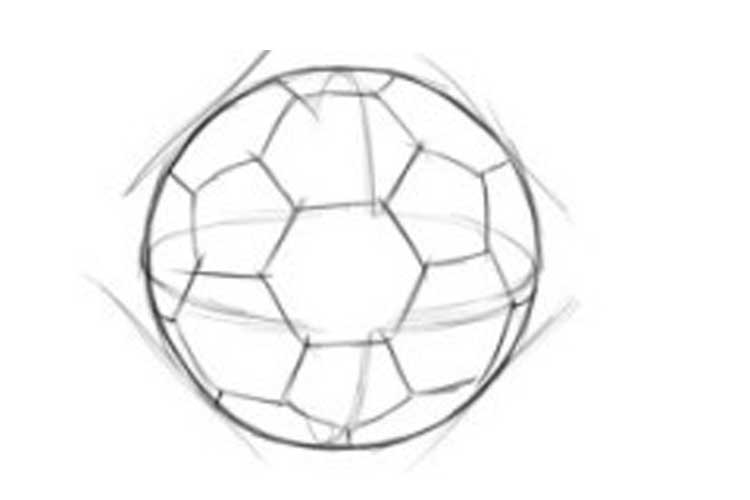 How to draw a soccer ball 