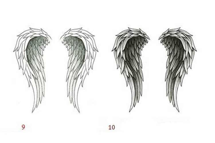 How to draw angel wings