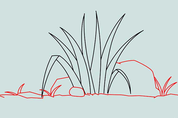 How to draw grass Realistic, Simple, Easy and Fun