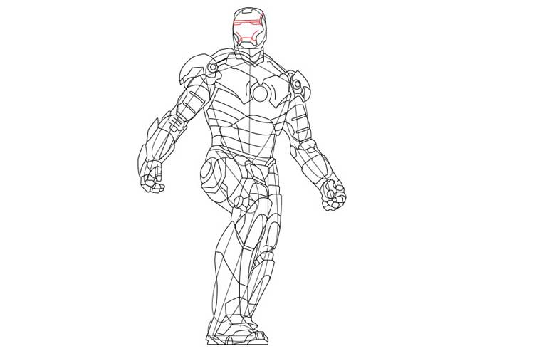 How to draw iron man