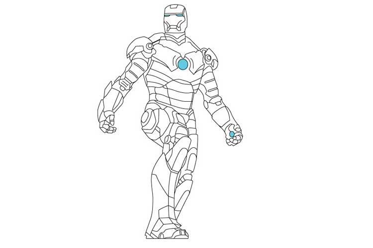 How to draw iron man