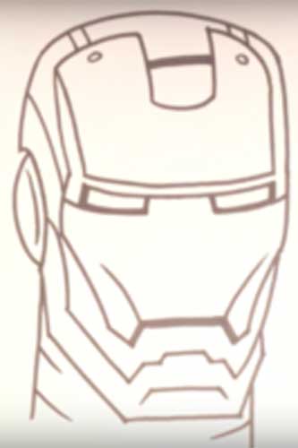 How to draw iron man