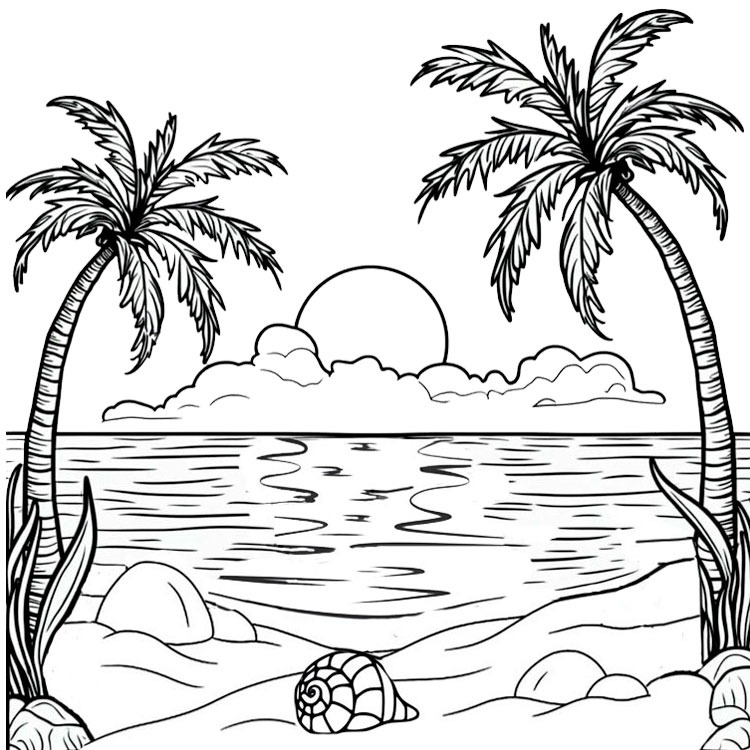 How to draw a sunset