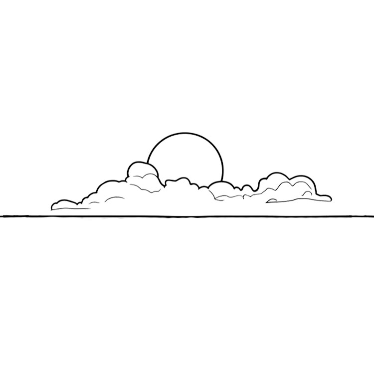 How to draw a sunset
