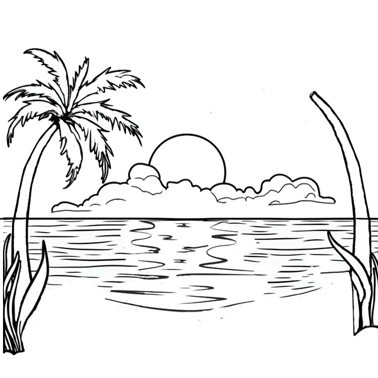How to draw a sunset