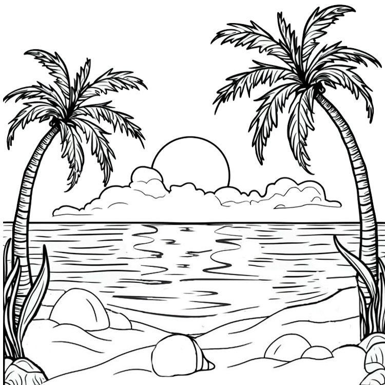 How to draw a sunset