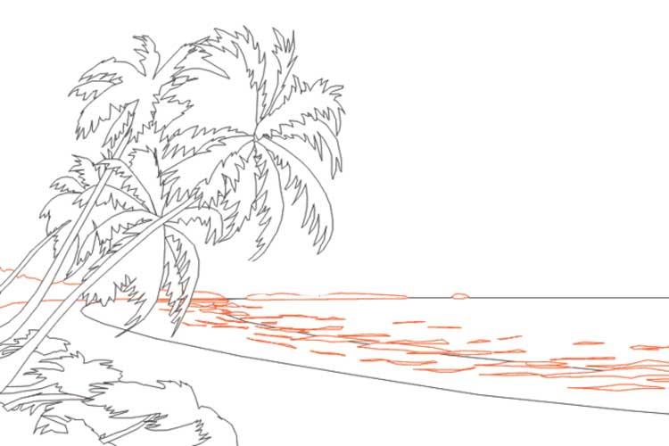 How to draw a sunset