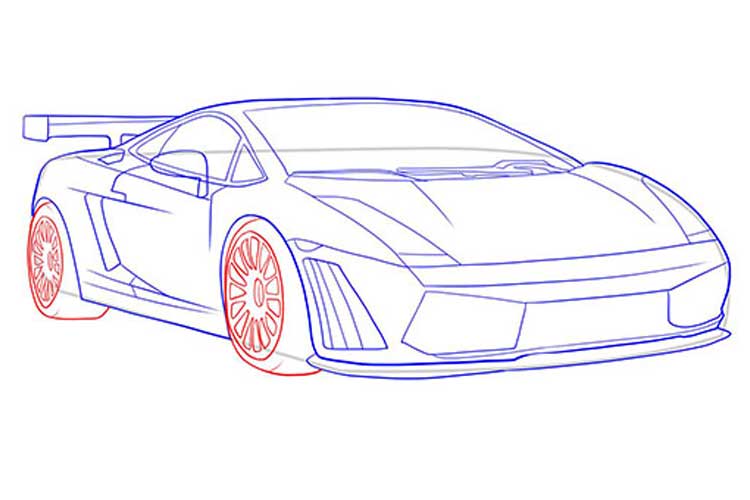 How to draw a Lamborghini 