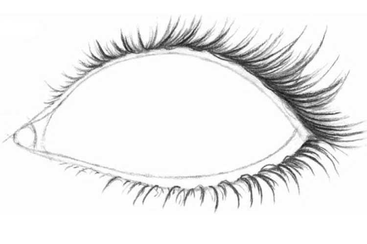 How to draw eyelashes 