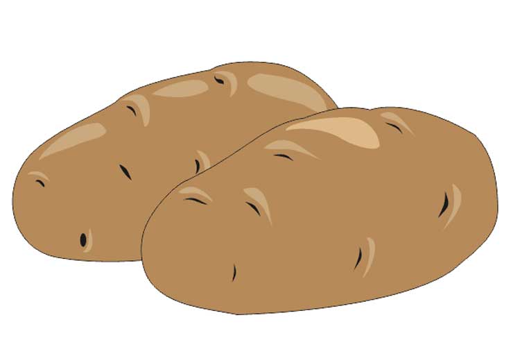 How to draw potato