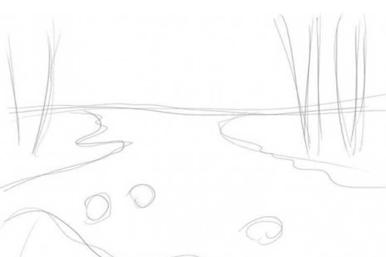 How to draw a lake