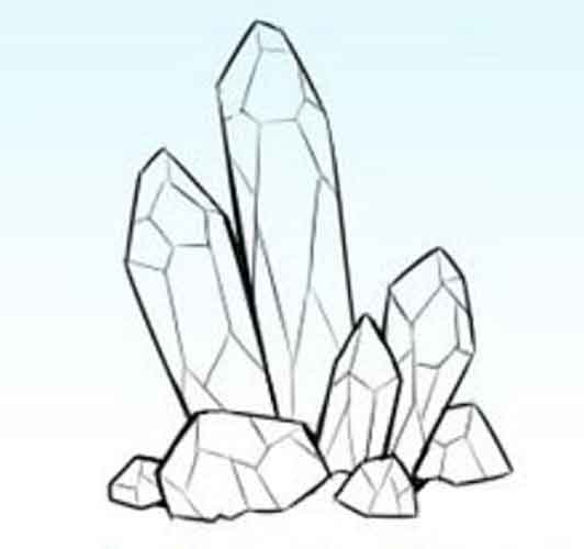 Crystals Drawing  How To Draw Crystals Step By Step