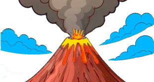 Volcano drawing