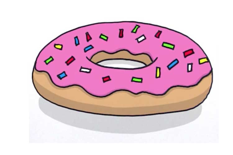 cute donut drawing