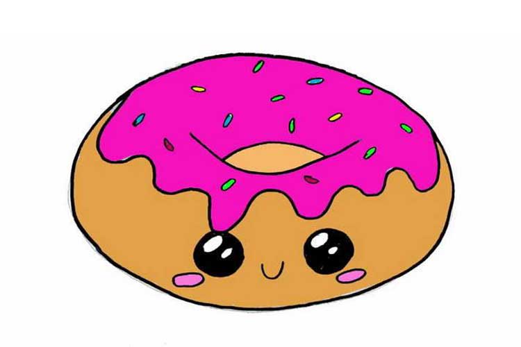 donut drawing easy