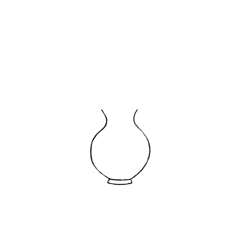 Flowers in a vase drawing