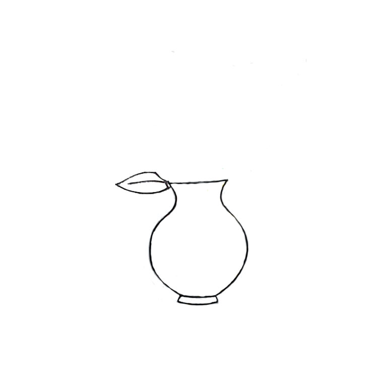 Flowers in a vase drawing