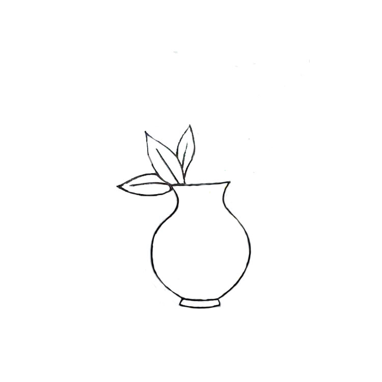Flowers in a vase drawing