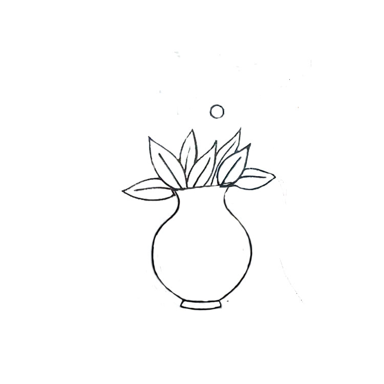 Flowers in a vase drawing