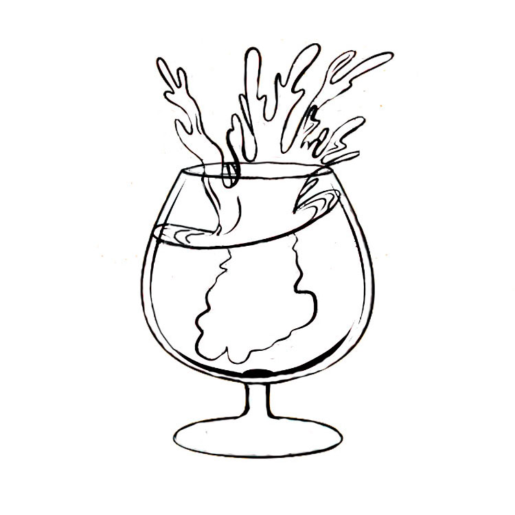 Wine Glass Drawing
