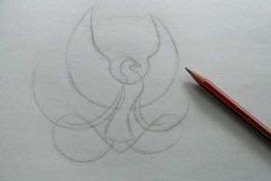 Pheonxix Drawing Instruments Drawing a Phoenix: Step by Step, Bird and With Pencil